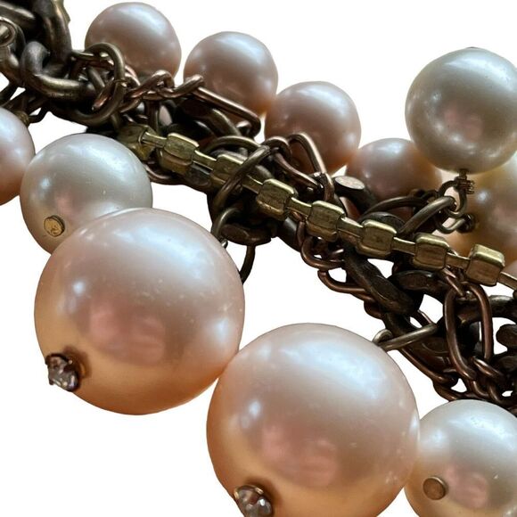 Subversive Pearl Wonder Wrist Chain Bracelet Round Small Crystal Beads Costume - Picture 3 of 10